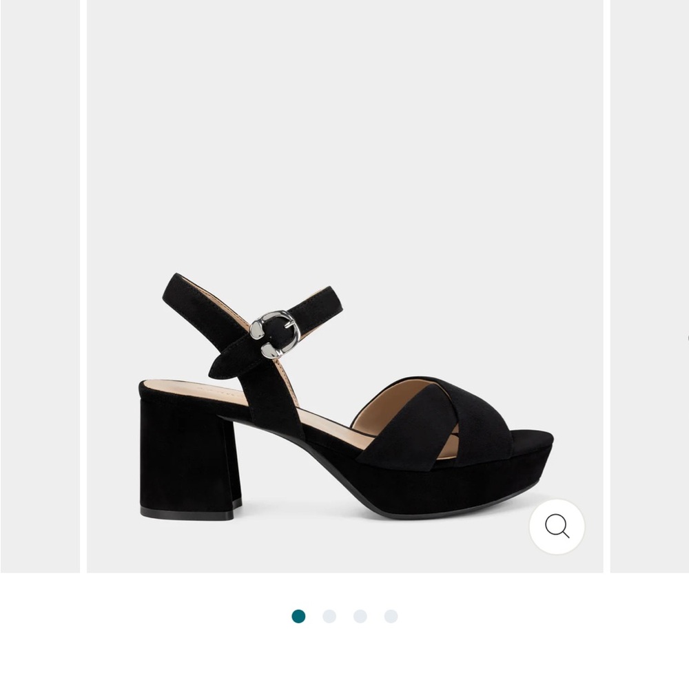 AEROSOLES Cosmo Black Suede Platform Sandals - NWT